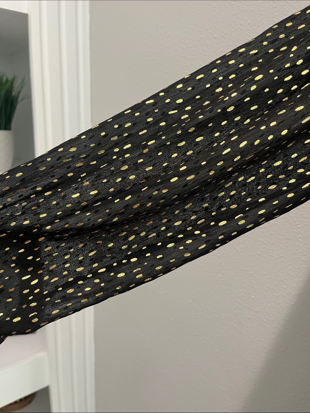 Chelsea & Violet Black Dress with Gold Dot Accent - Picture 5 of 8